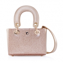 Barbie Pure-color Wider-handler Glitter Adjustable Strap Handbag/Crossbody Bag BBFB375