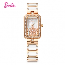 Barbie Elegance Series Swarovski Diamond Shell Flower Ceramic Women Quartz Watch W50499L