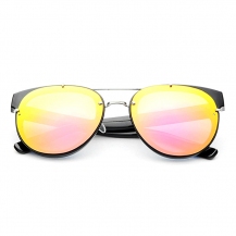 Fashion Oval Lens UV400 Protection Reflective Unisex Sunglasses TSGL020