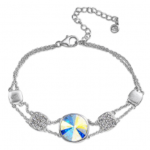 Barbie Bright Colorful Crystal Rhinestone S925 Silver Bracelet BSSL049