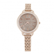 Time100 Women Fashion Alloy Bracelet Diamond Round Analog Quartz Watch W50863L