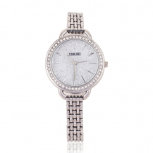 Time100 Women Fashion Alloy Bracelet Diamond Round Analog Quartz Watch W50863L