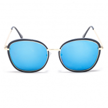 Smileyes Fashion Retro Oval AC Lens UV400 Color Film Reflective Sunglasses For Women TSGL049