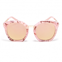 Smileyes Retro Square AC Lens UV400 Color Film Reflective Sunglasses For Women TSGL050