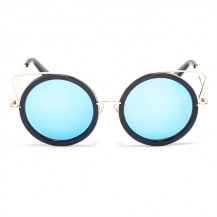 Smileyes Retro Cat Eye Shape AC Lens UV400 Color Film Reflective Women Sunglasses TSGL055