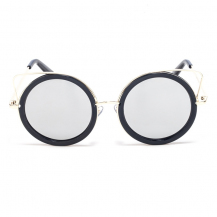 Smileyes Retro Cat Eye Shape AC Lens UV400 Color Film Reflective Women Sunglasses TSGL055